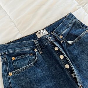 AGOLDE Riley High Rise Straight Crop in Desolate